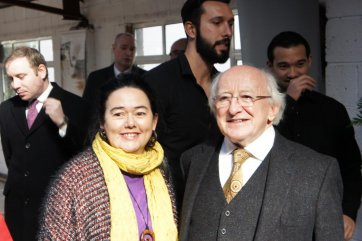 Pauline and President Higgins