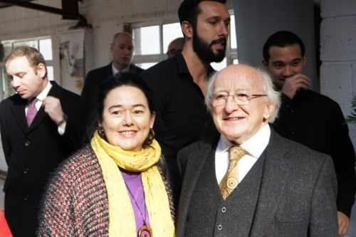 Pauline and President Higgins