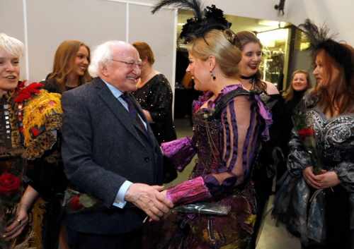 President and Sabina Higgins attend a concert “Daughters of the Pirate Queen: The Spirit of Grace O’Malley” celebrating International Women’s Day