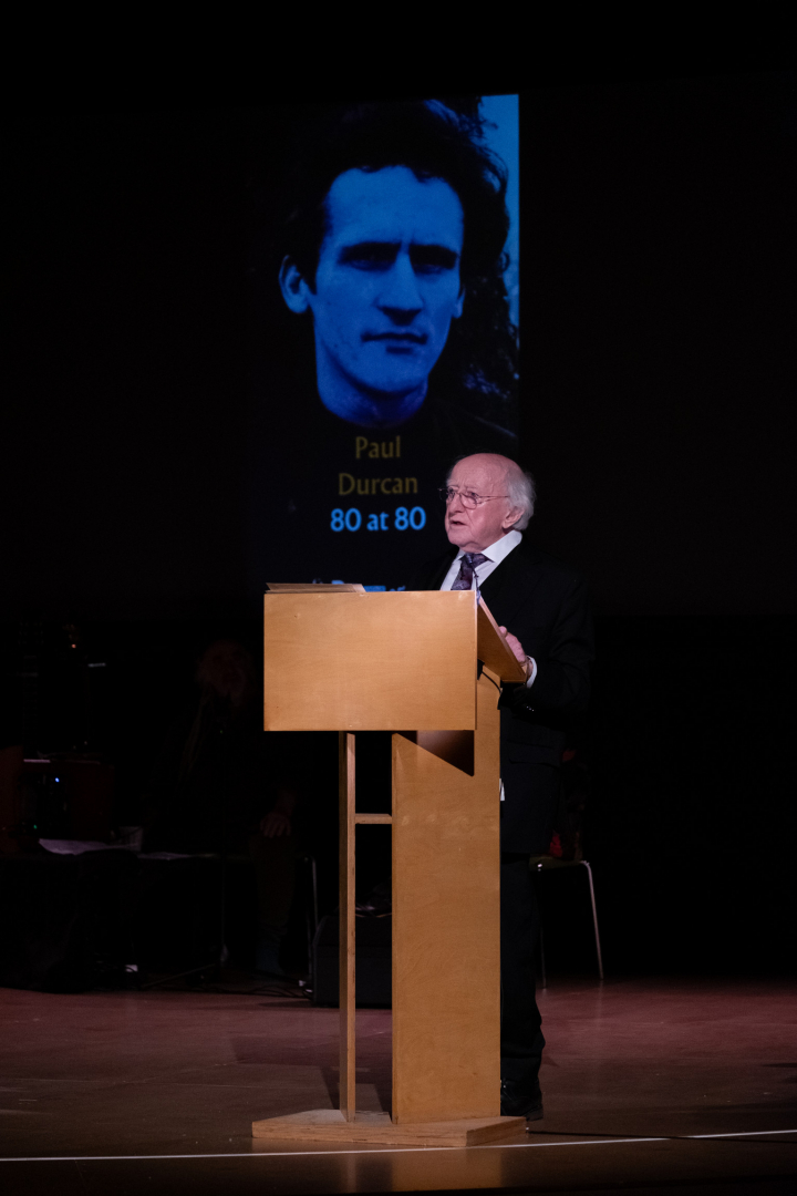 President attends Paul Durcan: 80 at 80