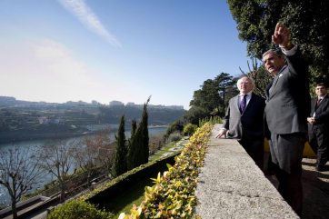 President Michael D Higgins with Miguel Pereira Leite, President of Porto City Council