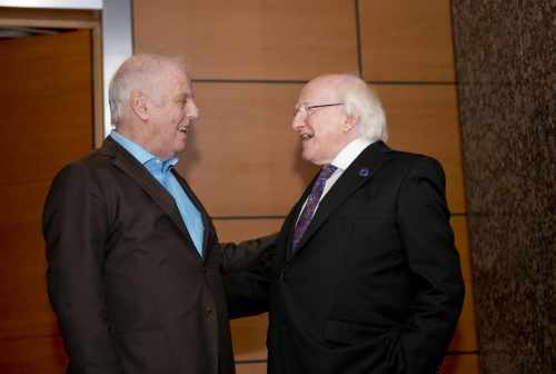 President Michael D Higgins with Daniel Barenboim, Co Founder of the West-Eastern Divan Orchestra at a concert at The World Humanitarian Summit