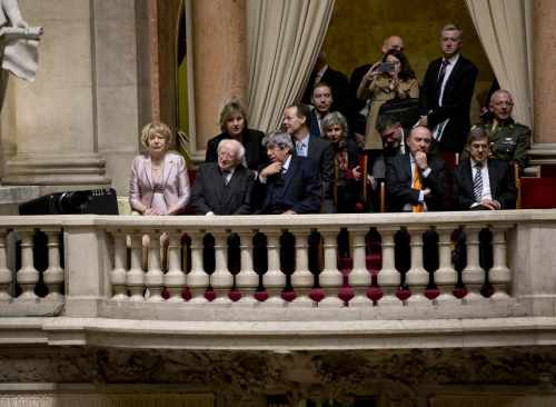 President Michael D Higgins with Mr Eduardo Ferro Rodrigues President of the National Assembly