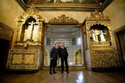 President Michael D Higgins at the Convent of Bom Sucesso