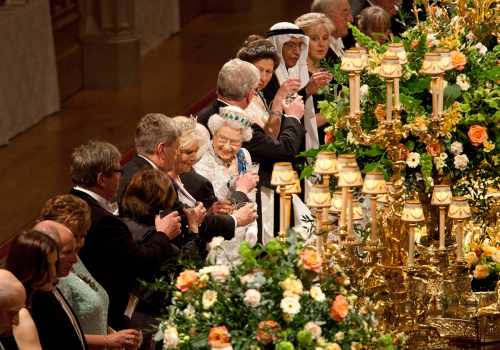 President and Sabina Higgins attend a State Banquet hosted by HM The Queen and The Duke of Edinburgh