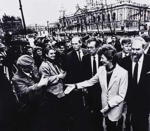 President Mary Robinson visits Belfast