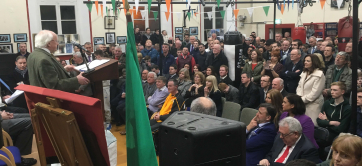 President Higgins addresses the crowd