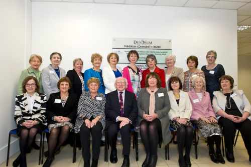 President Higgins with the DATE Voluntary Committee