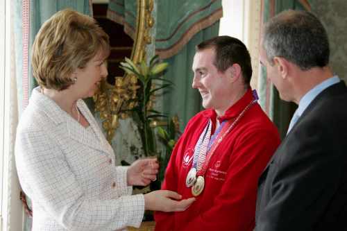 Special Olympics Torch arrives at the Áras