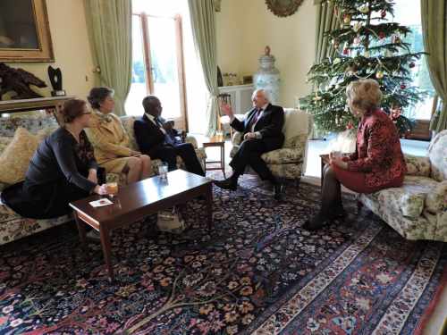 President Higgins and Sabina meets Kofi Annan and Ms. Annan