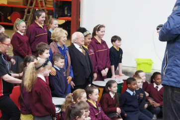 President Higgins with Youth Group