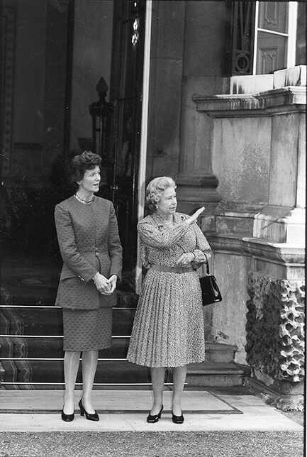 President Robinson meets Queen Elizabeth II at Buckingham Palace