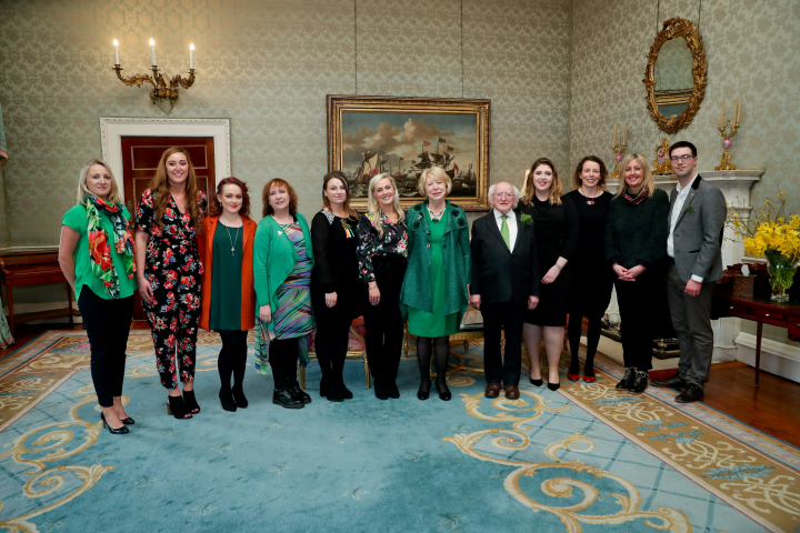 President and Sabina host a St. Patrick’s Day Reception recognising those who work to support homeless people