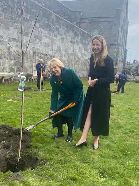 Sabina turns first sod on Arbour Hill Prison’s Mini Urban Forest in conjunction with 100 Million Trees Project 