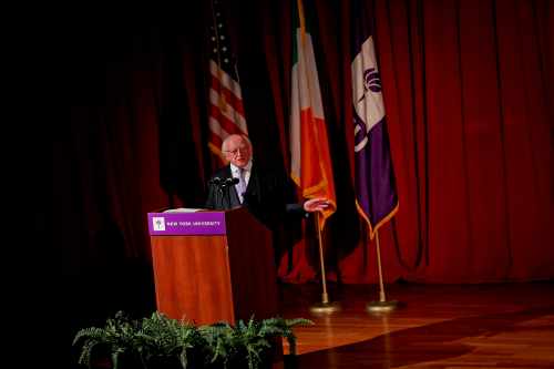 President delivers keynote address at New York University