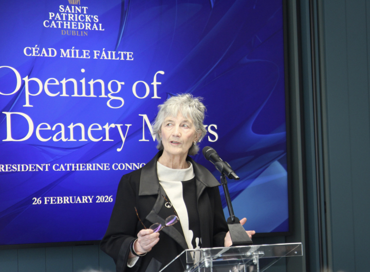 President Connolly opens refurbished Deanery Mews at St. Patrick’s Cathedral