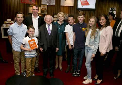 The Mathews family 2 with President Michael D Higgins and Sabina Higgins