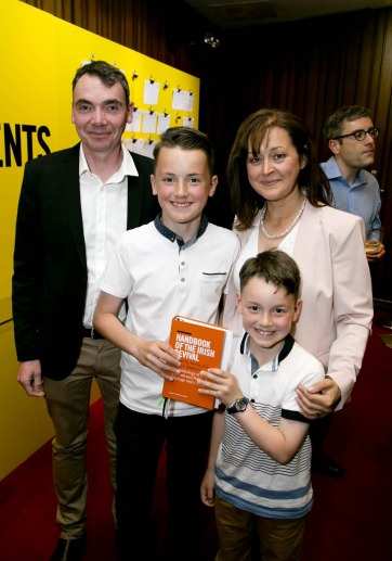 The Mathews family at the launch of the Handbook of the Irish Revival at the Abbey Theatre