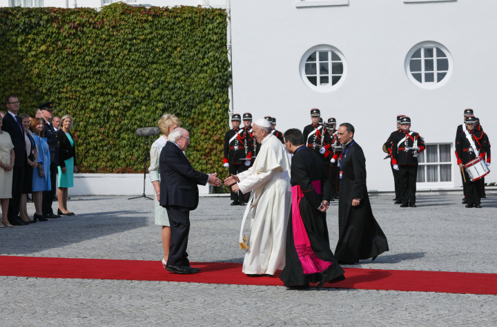 President and Sabina Higgins receive His Holiness Pope Francis