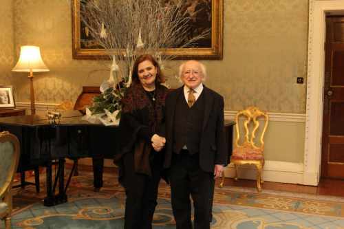 President receives H.E. Carmen McEvoy Carreras, Ambassador to Ireland from Peru, on a farewell courtesy call