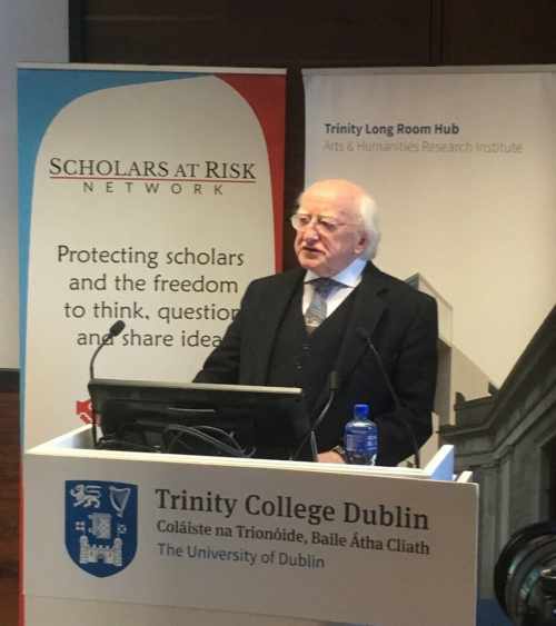 President addresses Scholars At Risk Ireland event, “Ideas Are Not Crimes”