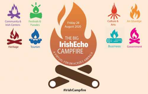 Osclaíonn an tUachtarán an t-imeacht ‘Big Irish Echo Campfire’