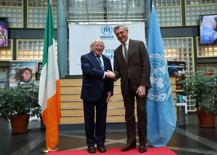 President attends a meeting with UN High Commissioner for Refugees, Filippo Grandi