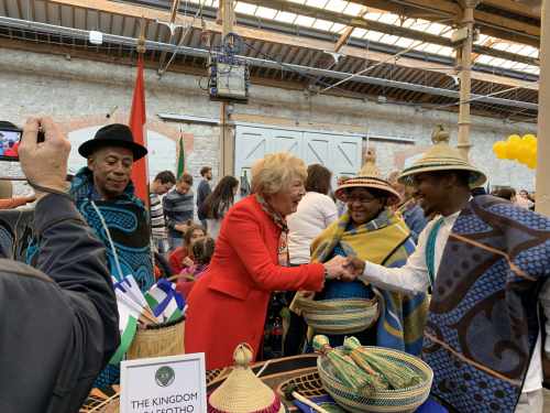 Sabina attends the International Charity Bazaar of the Diplomatic Corps