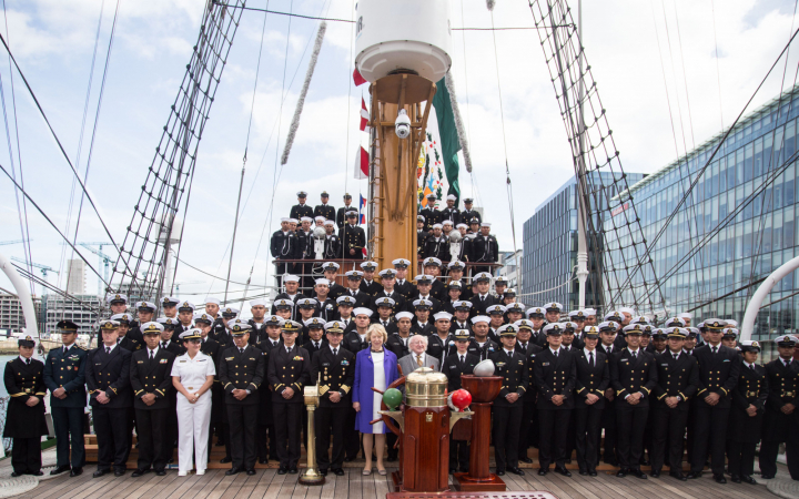 President attends Lunch of Salute on board the Tall Ship Cuauhtémoc in Dublin Port
