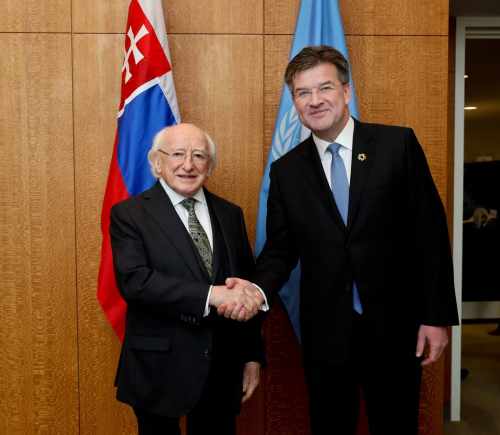 President meets with President  of the General Assembly, Mr. Miroslav Lajcak