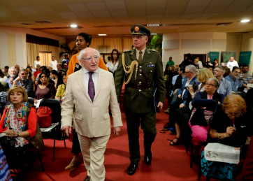 President Higgins as he attended the Havana International book fair at Morro Caban, Instituto Cubano del Libro