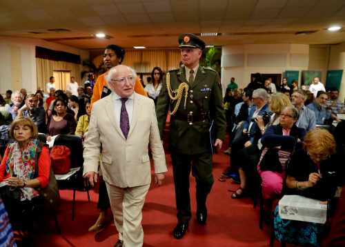 President Higgins as he attended the Havana International book fair at Morro Caban, Instituto Cubano del Libro