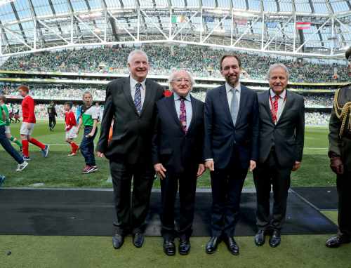 President attends Ireland v Austria World Cup Qualifier