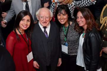 President Higgins at the Universidad National de Columbia (UNAL) as he meets with members of the Columbian university