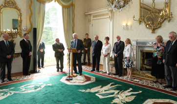 President pictured with Sean Sherwin who was speaking at the event