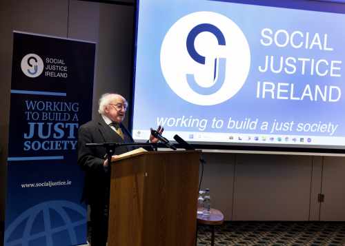 President addresses Social Justice Ireland conference