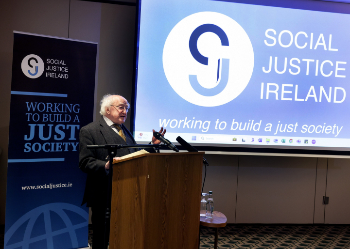 President addresses Social Justice Ireland conference