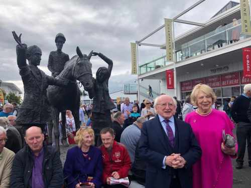 President and Sabina attend the Galway Races