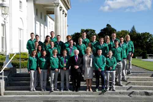 President receives Team Ireland 2012