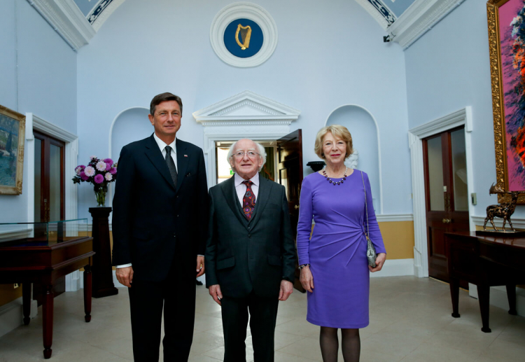 President of Slovenia meets with President Higgins