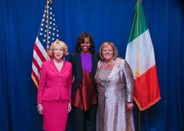 Sabina Higgins meets Michelle Obama