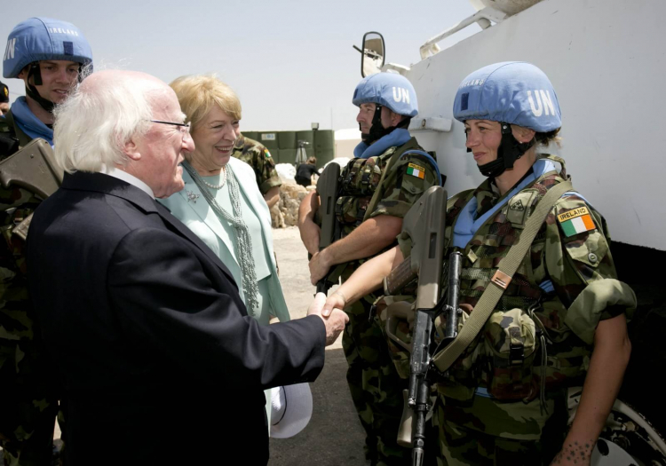 President pays tribute to Irish peacekeepers