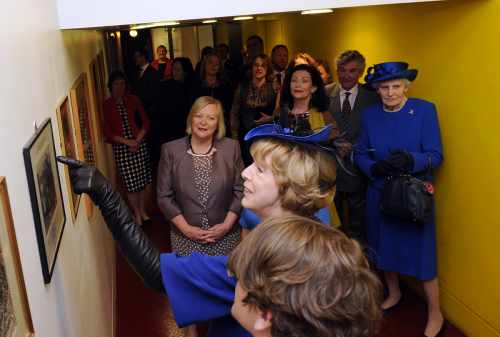 Mrs Sabina Higgins visiting RADA, The Royal Academy of Dramatic Art as part of the State Visit to the United Kingdom.