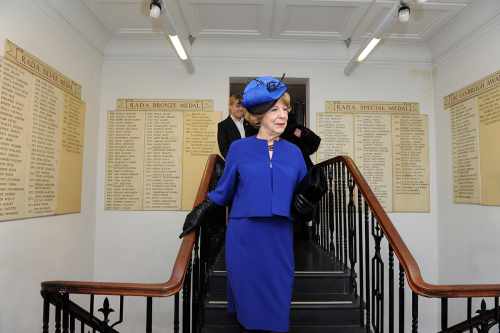 Mrs Sabina Higgins visiting RADA, The Royal Academy of Dramatic Art as part of the State Visit to the United Kingdom.