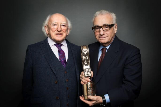 President presents Martin Scorsese with IFTA Award
